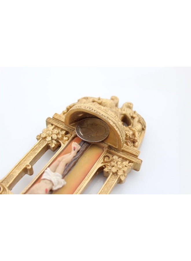 CB Solid Brass Crucifix Beautiful Jesus Wall Plaque Cross - Image 4