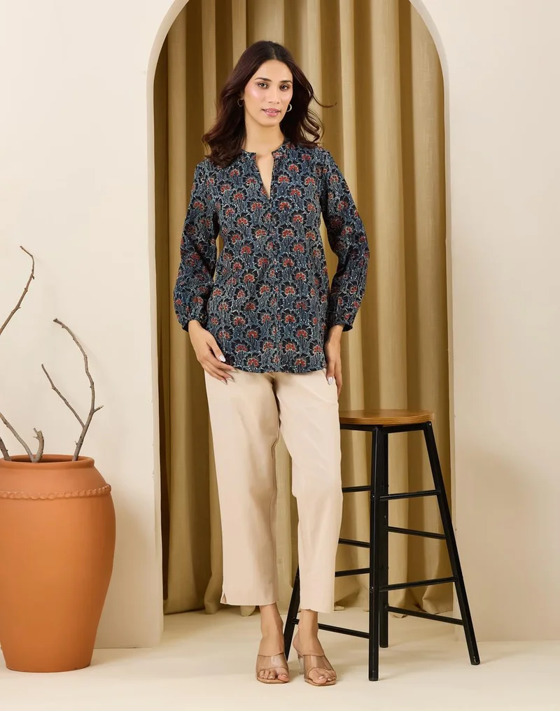 Fabindia  Beige Cotton Linen Casual Tapered Stride Pant for Women | Best Price UAE
