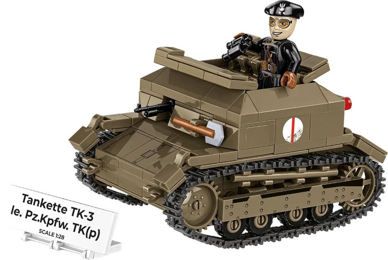 COBI Historical Collection WWII Tankette TK3 LE PZKPFW TKP Tank Building Set 323 Pieces - Image 3