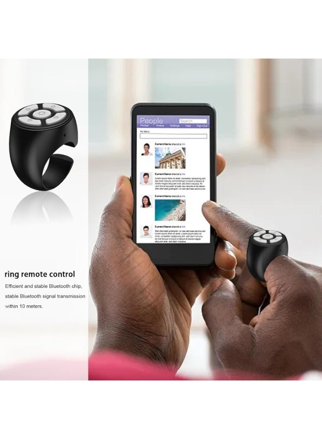 Rolling Bluetooth Remote Control, Fingertip Remote Control, Bluetooth Remote Control Tiktok Page Flipping Device, Selfie Video Recording Rolling Ring Clicker, Android Camera Shutter Remote Control Ios - Image 3
