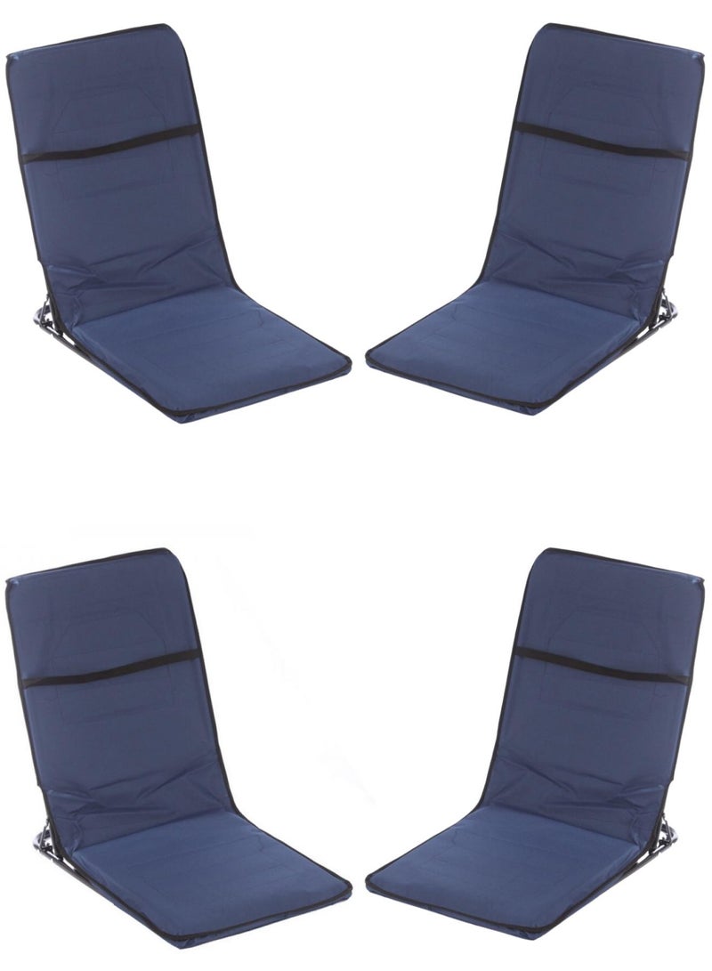 ALSAEED A Portable Foldable Ground Chair Set For Trips and Camping Blue - Image 1