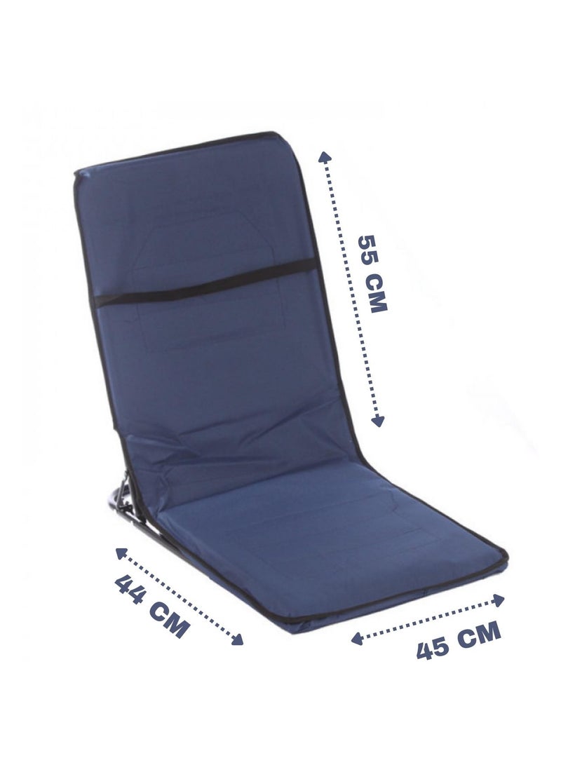 ALSAEED A Portable Foldable Ground Chair Set For Trips and Camping Blue - Image 5