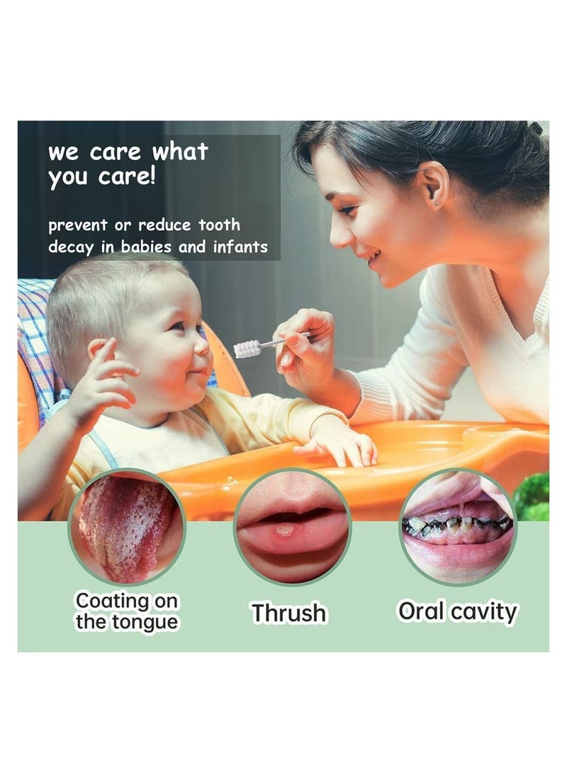 دي إم جي تك منظف الفم للأطفال الرضع ، لينة الرعاية الصحية عن طريق الفم للأطفال الرضع فرشاة الأسنان المتاح تنظيف الفم ، لينة الشاش فرشاة أسنان للأطفال حديثي الولادة تنظيف الفم عصا 0-36 أشهر العناية بالفم - Image 4
