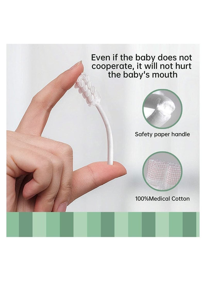 دي إم جي تك منظف الفم للأطفال الرضع ، لينة الرعاية الصحية عن طريق الفم للأطفال الرضع فرشاة الأسنان المتاح تنظيف الفم ، لينة الشاش فرشاة أسنان للأطفال حديثي الولادة تنظيف الفم عصا 0-36 أشهر العناية بالفم - Image 5