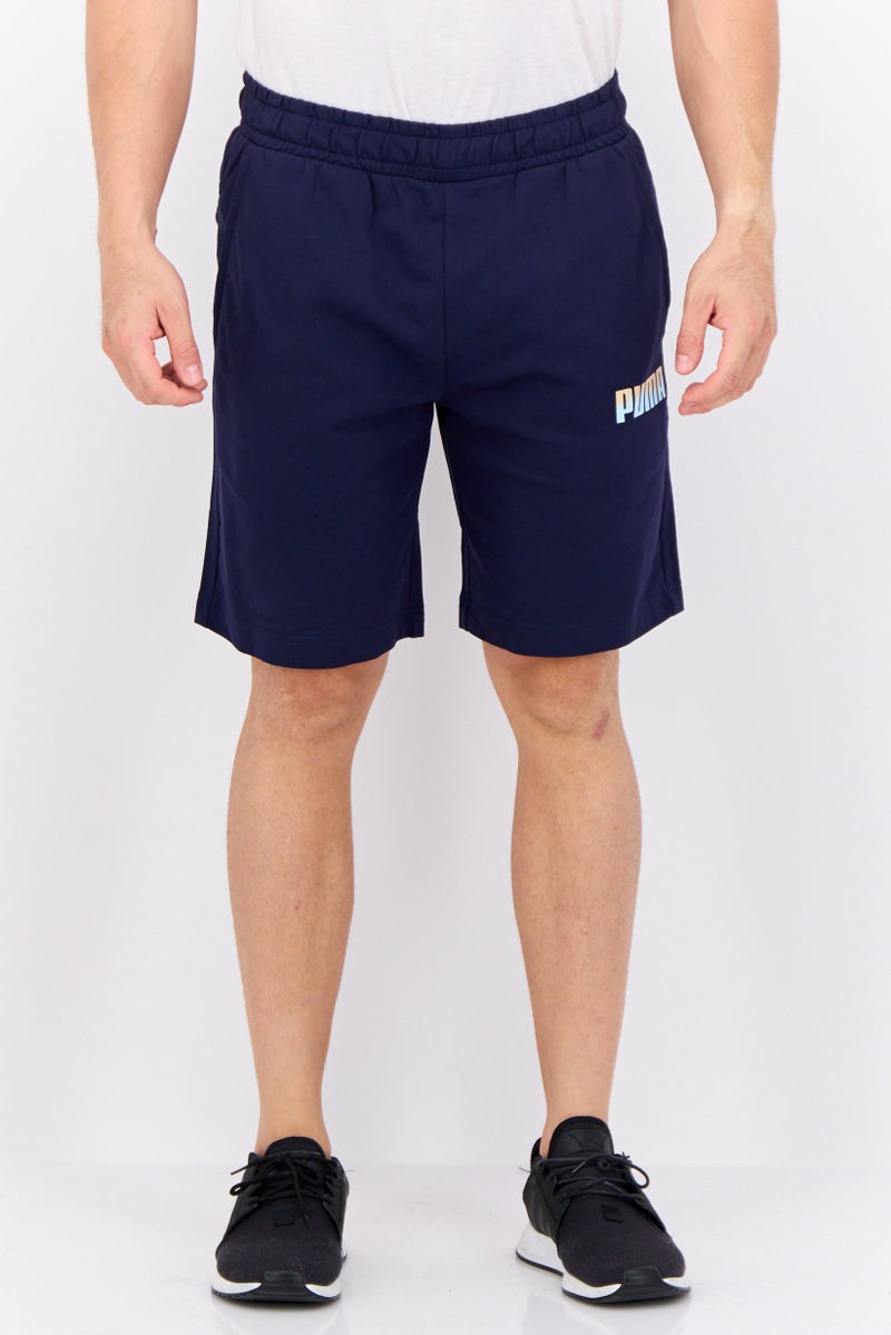 PUMA Men Slim Fit Brand Logo Outdoor Shorts, Dark Blue - Image 1