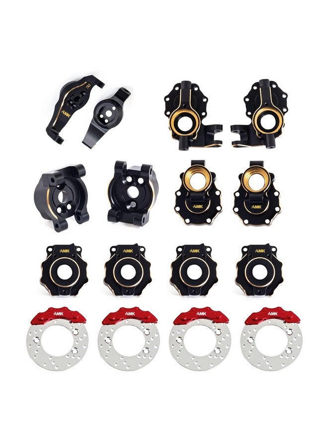 AMK Trx4 Brass Counter Weight Black Coating Portal Axle Housing For 1/10 Rc Crawler Trx6 Trx-4 Bronco Defender Upgrade (8 In 1 Set For Trx4) - Image 1