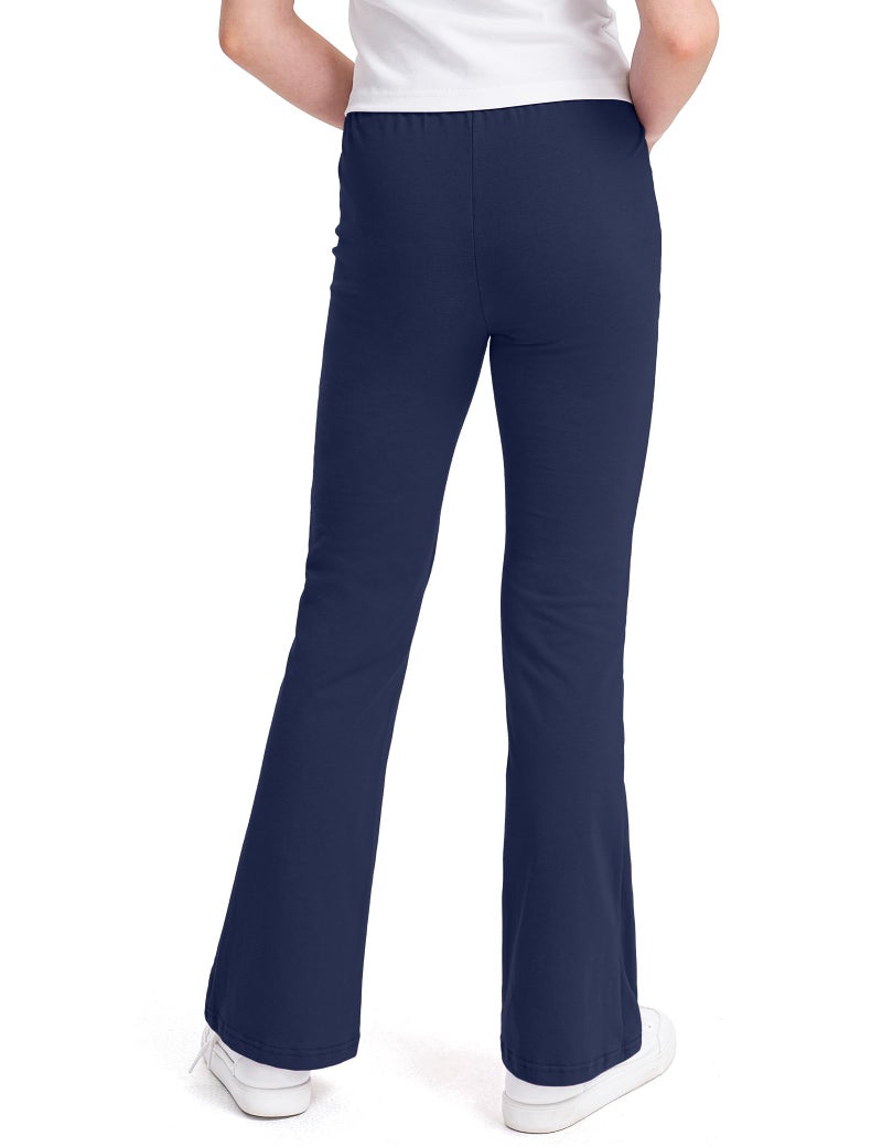 KEREDA Girls Flare Leggings School Uniform Pants for Girls Bell Bottoms Cotton Clothes for Kids 9-10 Years Navy - Image 5