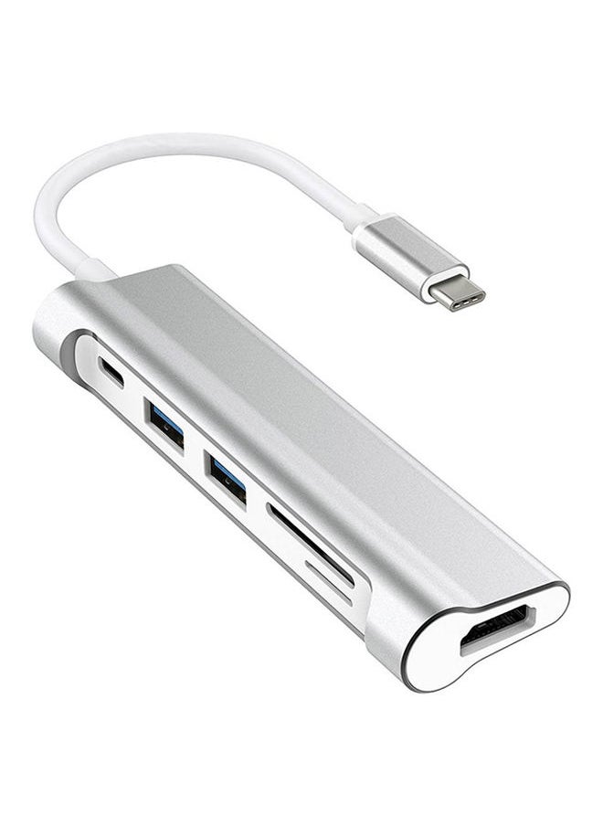 نيبمينينت - موزع 6 في 1 بمنافذ USB فضي - Image 1