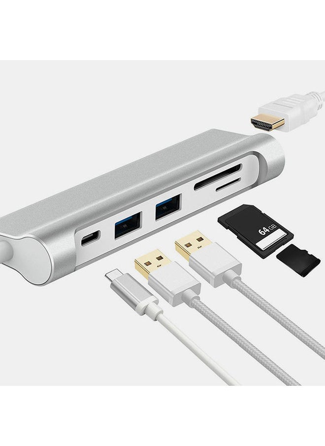 نيبمينينت - موزع 6 في 1 بمنافذ USB فضي - Image 1