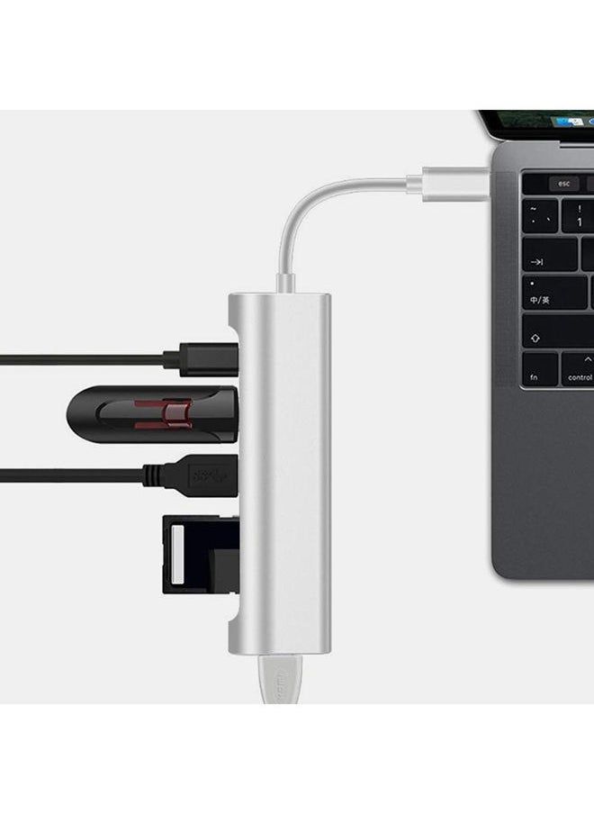 نيبمينينت - موزع 6 في 1 بمنافذ USB فضي - Image 1