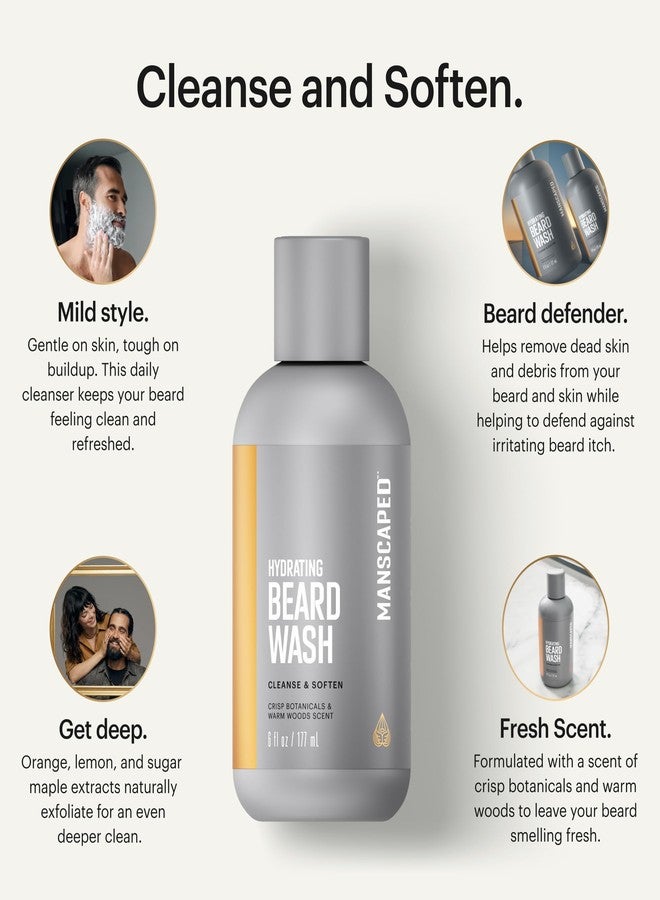 MANSCAPED® Hydrating Beard Wash – Men’s Daily Facial Hair Cleanser with Ceramides, Avocado Oil & Exfoliants, Helps Defend Against Itch & Flakes, Gentle Exfoliating Wash for All Skin Types, 6 fl. oz. - Image 2