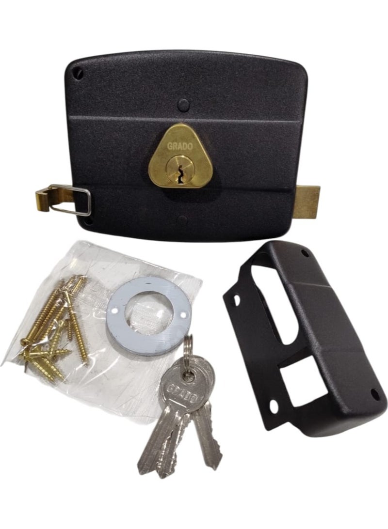 Chinese Steel Door Lock – Turkish Model, High Security & Durable Design for Iron Doors, Equipped with Safety Keys & Premium Components - Image 1