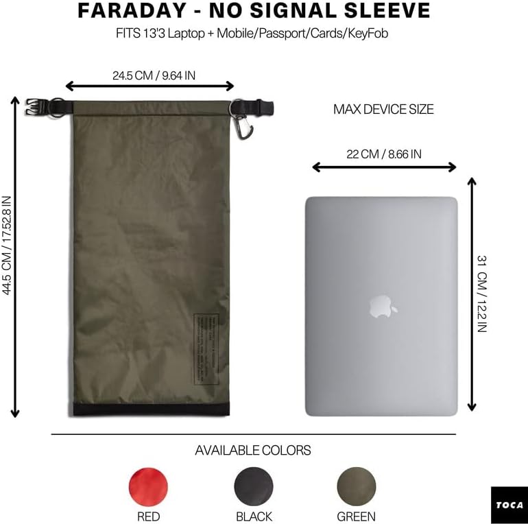 TOCA 13 Laptop Protective Case Faraday Bag Card Blocking Anti-Trace Sleeve Data Blocking Laptop Bag - Image 1