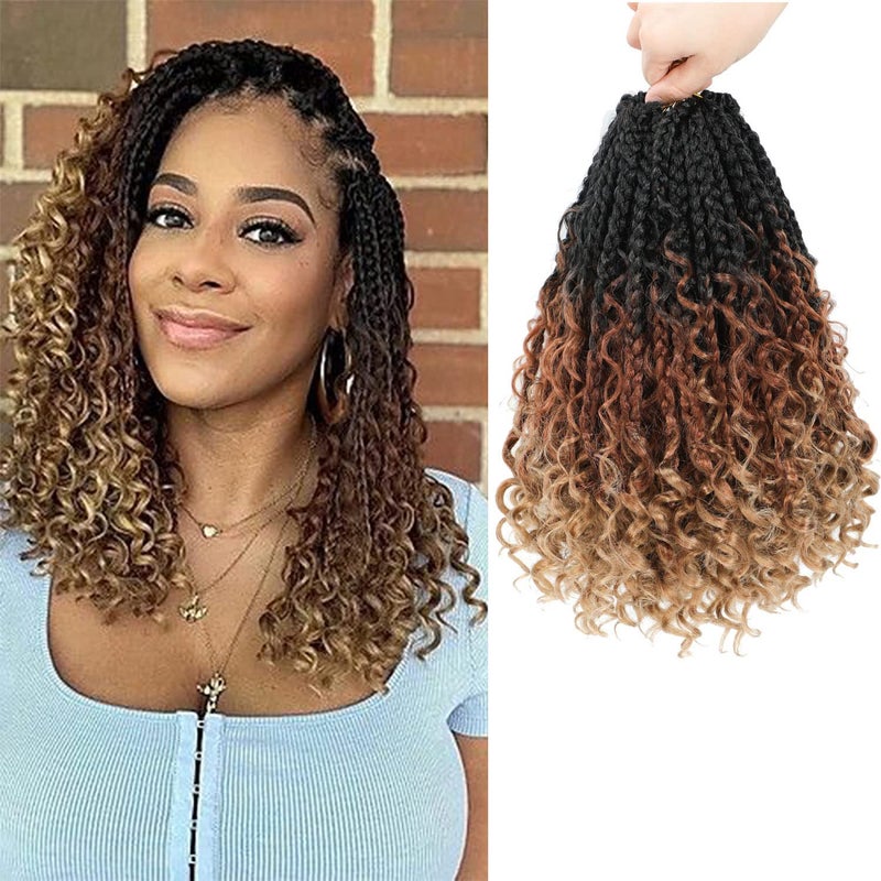 Ayana Goddess Box Braids Crochet Hair 14 Inch 8 Pack Bohomian Crochet Braids Box Braids Crochet Box Braids Curly Ends Synthetic Crochet Braids Hair Extensions For Women14Inch 1B3027