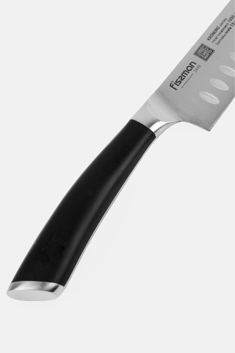 Fissman 1 Pc Stainless Steel Santoku Knife13 cm, Black - Image 3