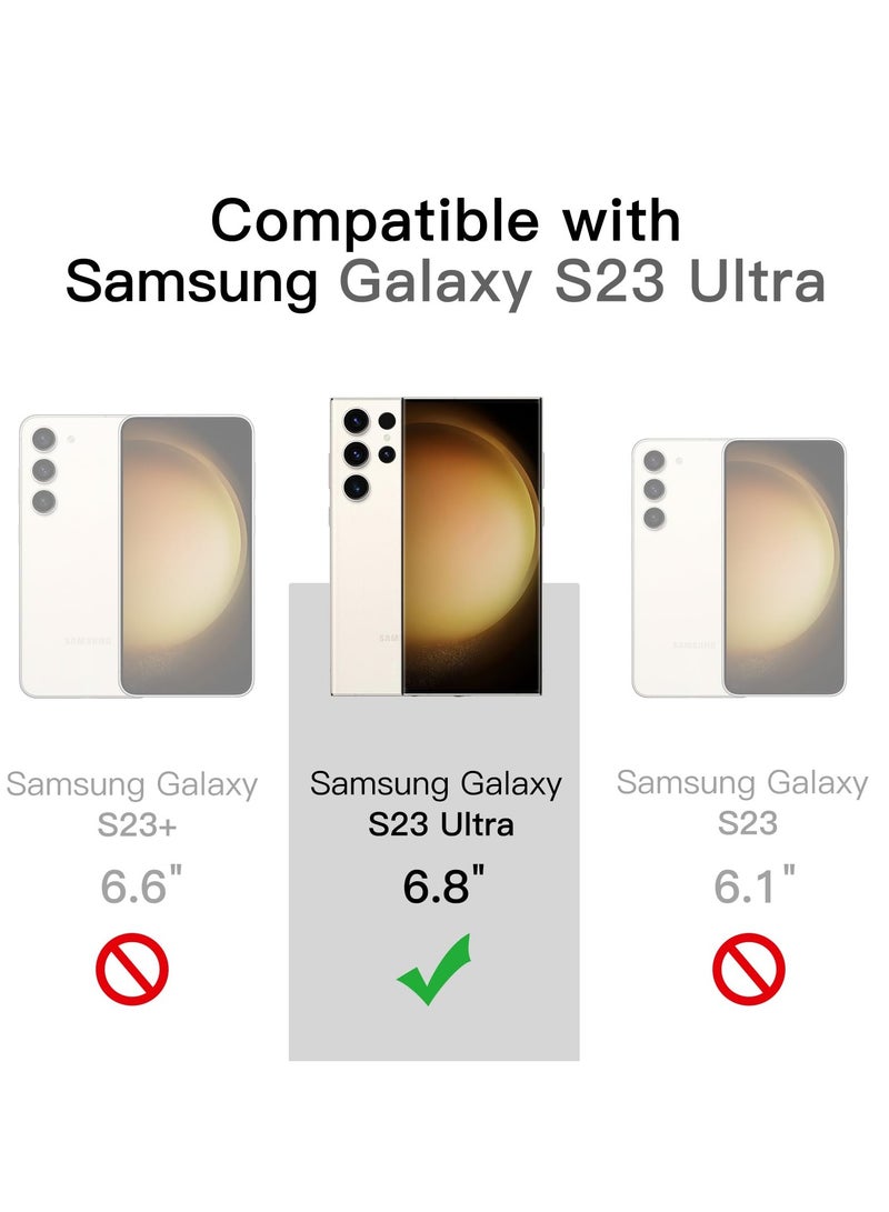 Magnetic Case Cover for Samsung Galaxy S23 Ultra, Compatible with MagSafe,Anti-Yellowing Crystal Clear Shockproof Protection Back Cover, Ultra Slim Strong Magnet Phone Shell Case for Samsung Galaxy S23 Ultra - Image 2