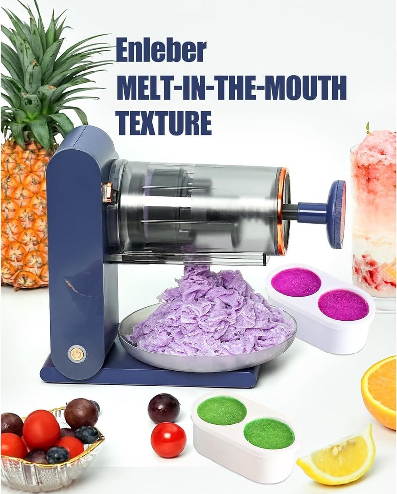 TORIOX Small Electric Shaved Ice Crusher for Quick Slush Ice Machine Summer Electric Slush Machine Continuous Ice Shaved Ice Machine for Home, Outdoor and Commercial Use - Image 2