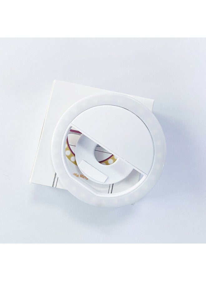 نيوترل Rk12 إضاءة تعبئة للهاتف المحمول، إضاءة خلفية مستديرة، مشبك خلفي للبث المباشر، إضاءة ليد تجميلية للصور الذاتية، شحن عبر USB، إضاءة تعبئة للهاتف المحمول - Image 1