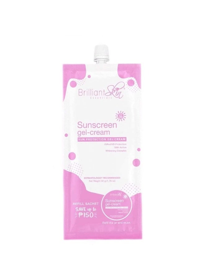Brilliant Skin Sunscreen Gel-Cream 50g - UVA & UVB Protection - Lightweight Daily Sunscreen - Image 1