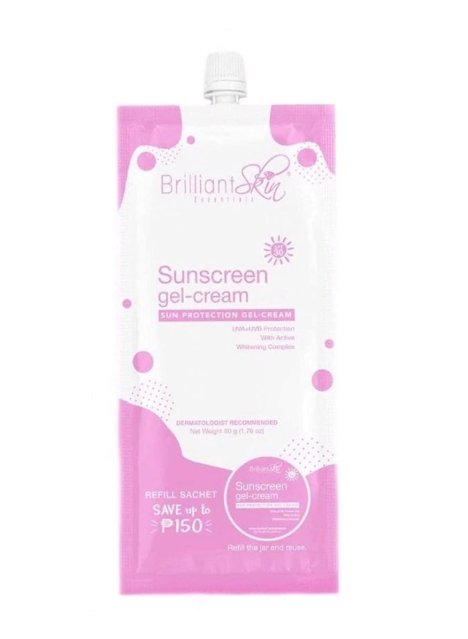 Brilliant Skin Sunscreen Gel-Cream 50g - UVA & UVB Protection - Lightweight Daily Sunscreen - Image 3