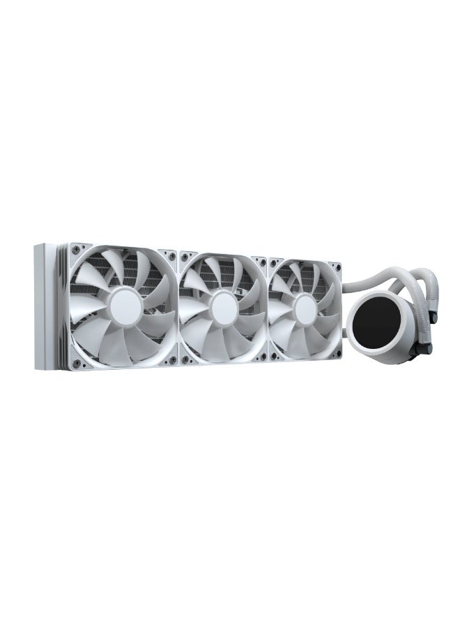 AeroCool Abyss L360R Digi 360mm ARGB Liquid CPU Cooler Digital Display Pump Head 320W TDP High Performance Cooling | Copper Micro-Channel Block | PWM RGB Fans High Airflow | Intel LGA1851/1700/1200/115X AMD AM5/AM4 | Silent Pump | 16.8M ARGB Lighting | Gaming PC Water Cooling System - Image 2