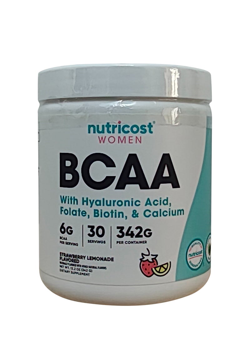 Nutricost نوتريكوست، نساء، بي سي إيه إيه، ليمون الفراولة، 12.2 أونصة (342 جرام) - Image 1