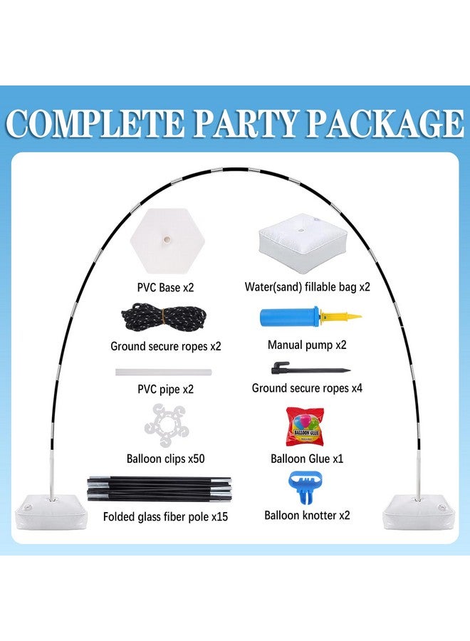JOYYPOP Balloon Arch Kit, 10ft Wide & 9ft Tall Adjustable Balloon Arch Stand with Base Frame Garden Arbors for Graduation Wedding Birthday Baby Shower Party Supplies Decoration With 2 Handheld Pumps - Image 2