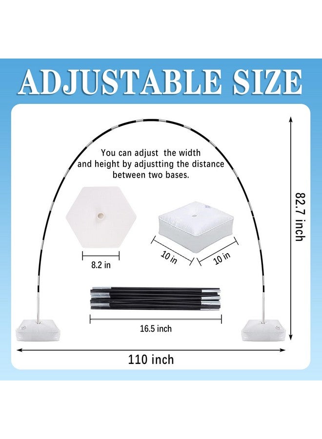 JOYYPOP Balloon Arch Kit, 10ft Wide & 9ft Tall Adjustable Balloon Arch Stand with Base Frame Garden Arbors for Graduation Wedding Birthday Baby Shower Party Supplies Decoration With 2 Handheld Pumps - Image 3