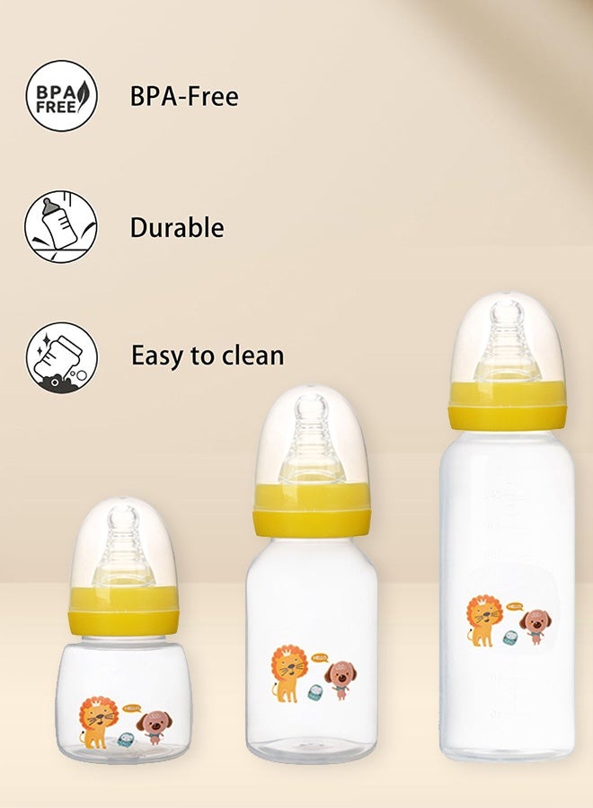 Baby Feeding Bottle Set, 6 Pack of Bottles with Lids, BPA-Free PP Material, Anti-Colic Design, Easy-Grip Bottles, Newborn Essentials(60ml+150ml+260ml) - Image 3