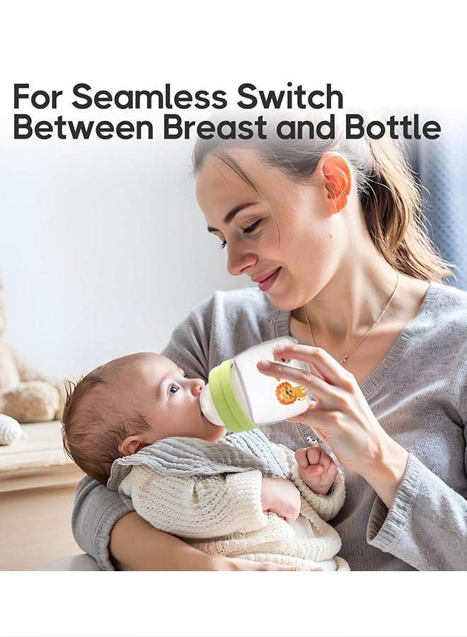 Baby Feeding Bottle Set, 6 Pack of Bottles with Lids, BPA-Free PP Material, Anti-Colic Design, Easy-Grip Bottles, Newborn Essentials(60ml+150ml+260ml) - Image 5