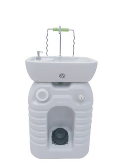 Albawadi Portable Camping Hand Wash Sink Foot Pump With 45L Water Tank Wheels Dispenser Adjustable Height Size  - Image 2