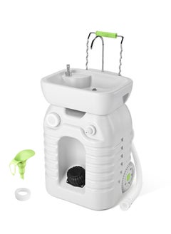 Albawadi Portable Camping Hand Wash Sink Foot Pump With 45L Water Tank Wheels Dispenser Adjustable Height Size  - Image 5