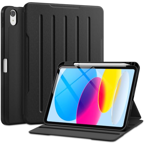 Akkerds for iPad (A16) 11th Generation Case 11 Inch 2025, for iPad 10th Generation Case 10.9 Inch 2022 with Pencil Holder, Multiple Angles Stand Cover, Shockproof TPU Back, Auto Sleep/Wake, Black - Image 1