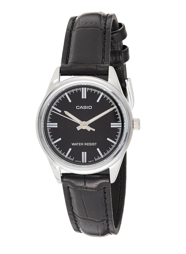 CASIO Women's Leather Analog Watch LTP-V005L-1AUDF - Image 1