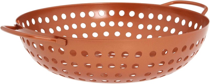 Outset QN70 Round Grill Wok, Copper Non-Stick - Image 4