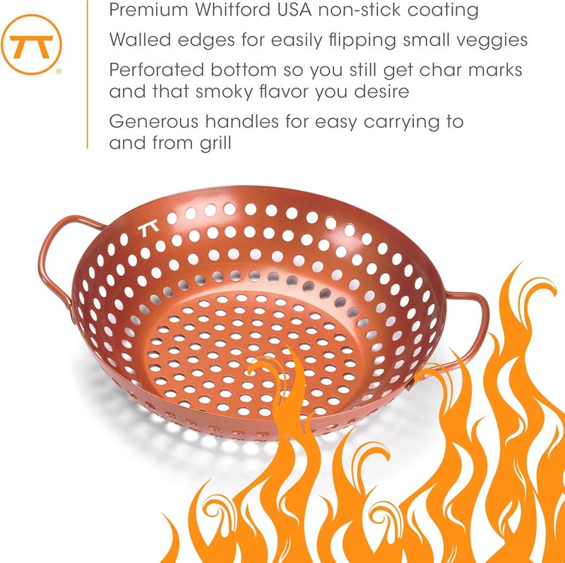 Outset QN70 Round Grill Wok, Copper Non-Stick - Image 5