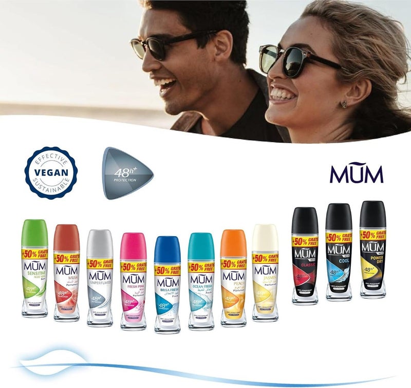 MUM Unperfumed Roll-On Deodorant 75 ml - 48h Protection - Image 3