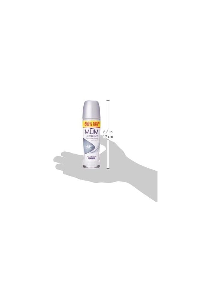 MUM Unperfumed Roll-On Deodorant 75 ml - 48h Protection - Image 4