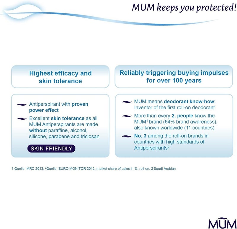MUM Unperfumed Roll-On Deodorant 75 ml - 48h Protection - Image 2