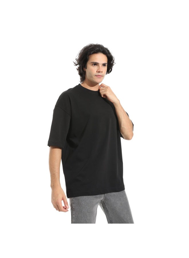 M&K Oversize Fit 100% Cotton (JUST LEAVE IT) Black - Image 3