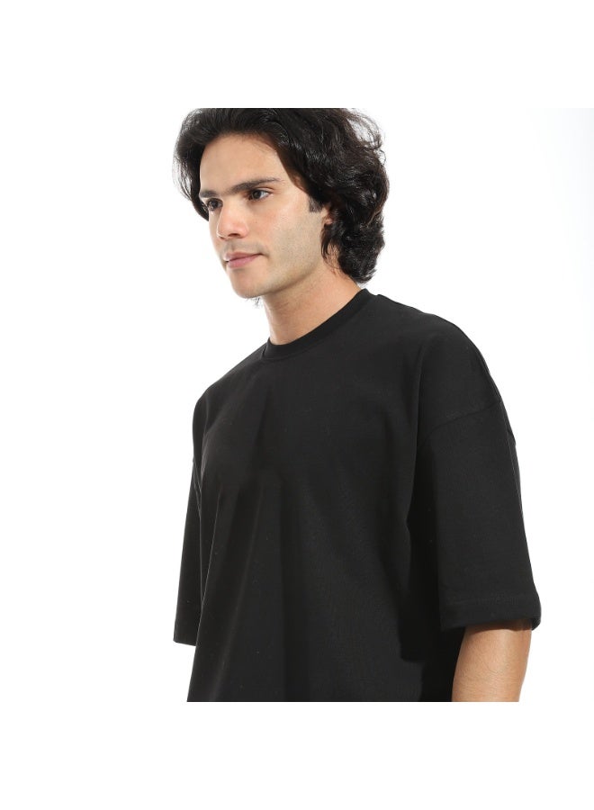 M&K Oversize Fit 100% Cotton (JUST LEAVE IT) Black - Image 4