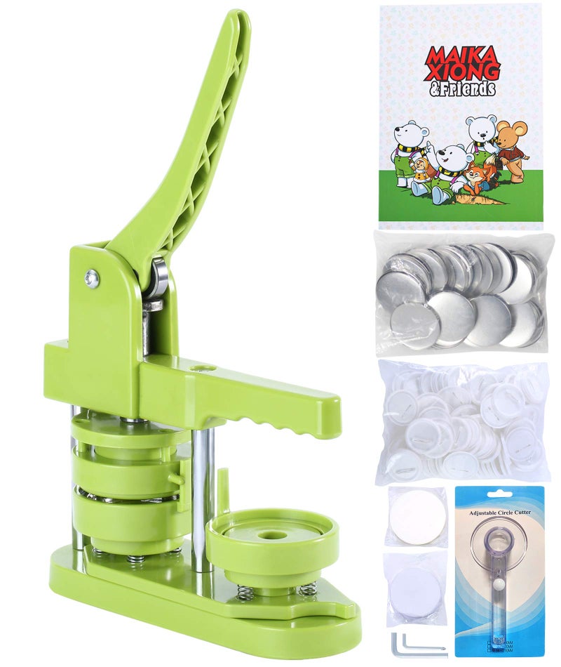 Happizza Happizza Button Maker Machine 58mm  3rd Gen InstallationFree 58mm225in DIY Pin Badge Button Maker Press Machine Badge Punch Press with Free 100pcs Button PartsPicturesCircle CutterMagic Book 