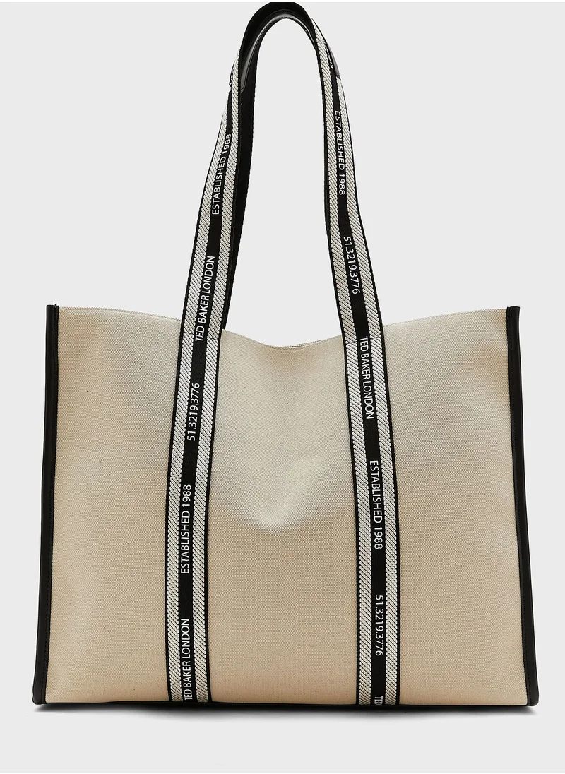 Ted Baker Georjea Webbing Canvas Small Tote