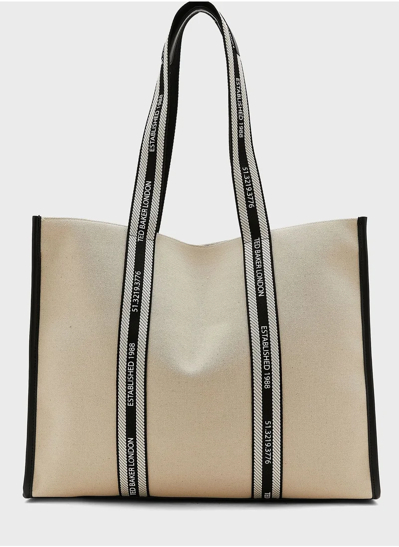 Ted Baker Georjea Webbing Canvas Small Tote