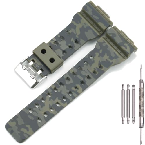 MCXGL 16mm Resin Strap Replacement for GShock ga110 ga100 ga120 gd100 g8900 Men's Rubber Watch Band - Image 1