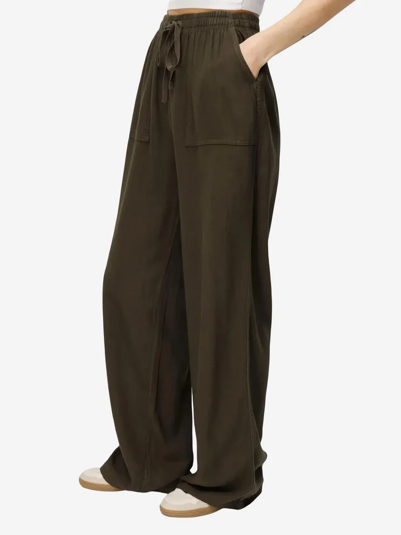ميكسراي Mixray Elastic Waist Straight Leg Pants