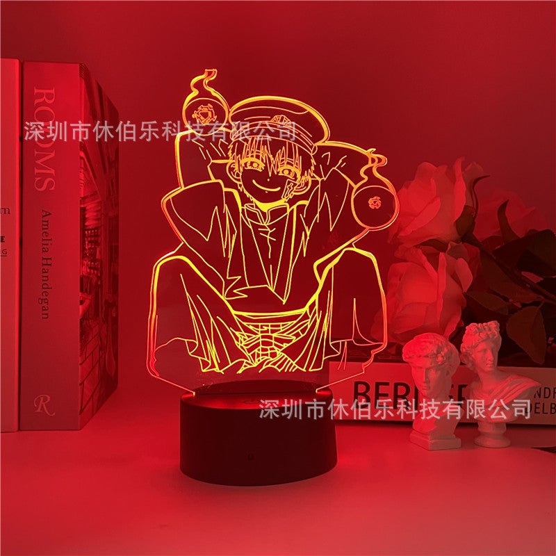 Animation 3D Night Light To Bind Young Flower King Animation Creative Two-Dimensional Colorful Touch Remote Control Led Desk Lamp - Image 4