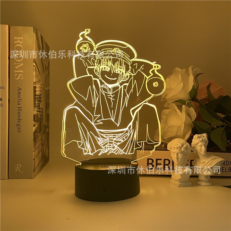 Animation 3D Night Light To Bind Young Flower King Animation Creative Two-Dimensional Colorful Touch Remote Control Led Desk Lamp - Image 5