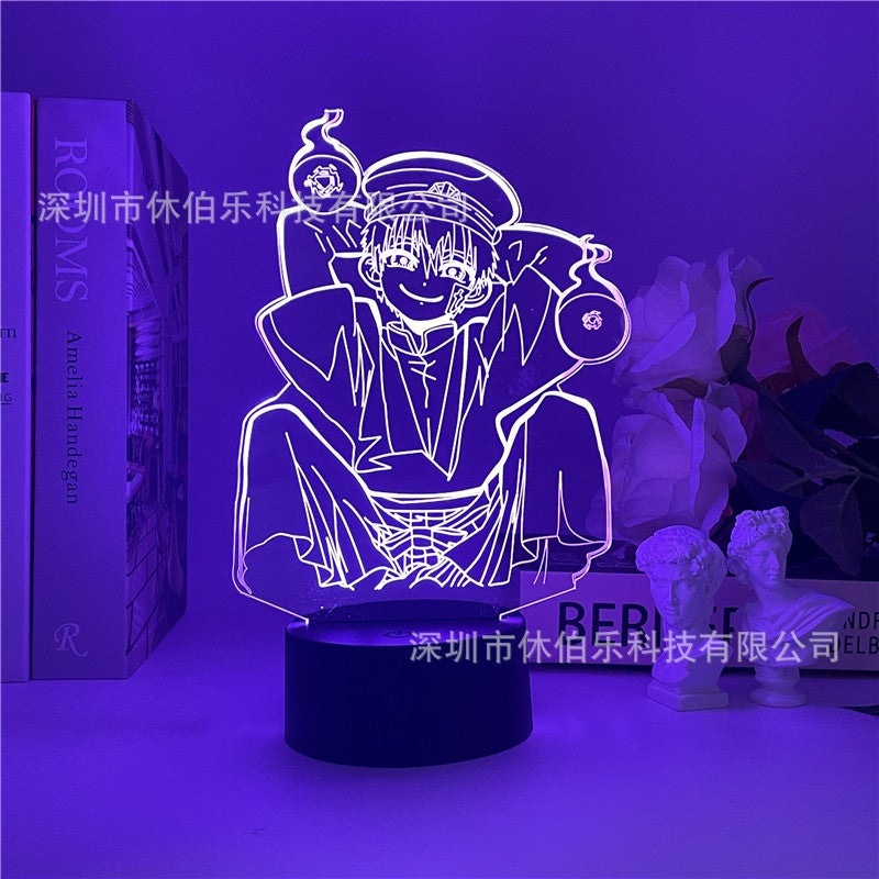 Animation 3D Night Light To Bind Young Flower King Animation Creative Two-Dimensional Colorful Touch Remote Control Led Desk Lamp - Image 3