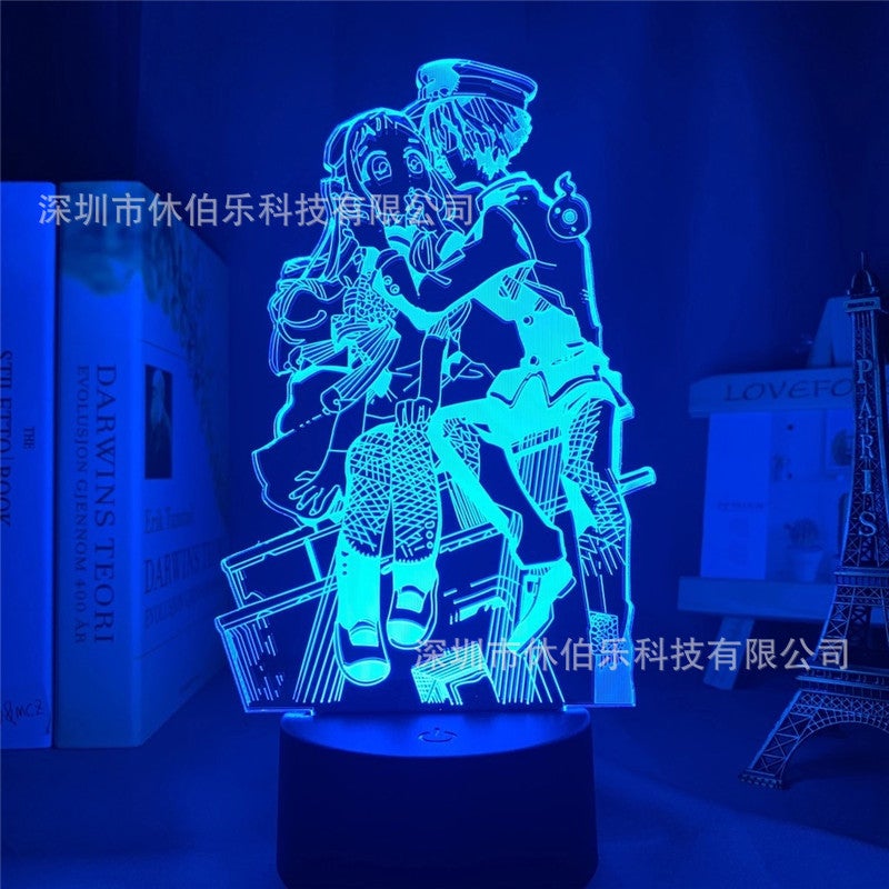 Animation 3D Night Light To Bind Young Flower King Animation Creative Two-Dimensional Colorful Touch Remote Control Led Desk Lamp - Image 1